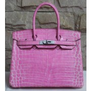 Copy Hermes Horseshoe Birkin 30cm Bag Handstitched, Rose Confetti 1Q/Anemone P9 RS00882