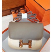 Hermes Constance 23cm Epsom Calfskin Original Leather Handstitched Palladium Hardware, Grey CK93 RS034222