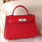 Hermes Red Epsom Kelly Mini II 20cm Handmade Bags RS23466