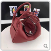 Replica Hermes Lindy 26cm/30cm Taurillon Clemence Calfskin Bag Handstitched, Rouge H CK55 RS06211