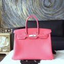 AAA Hermes Birkin 30cm Togo Calfskin Original Leather Bag Handstitched Palladium Hardware, Rose Lipstick U5 RS09308