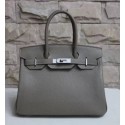Best Quality Replica Hermes Birkin 25cm cowhide Skin Bag Handstitched Palladium Hardware, Amethyst 9G RS17114