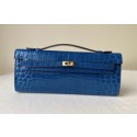 Copy Hermes Kelly 31cm Wallet Handstitched, Fuschia Blue 5J RS07579