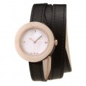 HERMES CLASSIC MOP DIAL BLACK ELONGATED LEATHER STRAP RS23247
