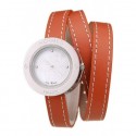 HERMES CLASSIC MOP DIAL ORANGE ELONGATED LEATHER STRAP RS23246