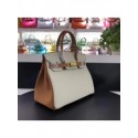 Replica Hermes Horseshoe Birkin Bi Color 30cm Togo Calfskin Handstitched, Gris Tourterelle CK81, Pink 5P RS19716