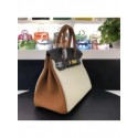 Fake Hermes Horseshoe Birkin 30cm Epsom Calfskin Bag Handstitched Palladium Hardware, Rose Confetti 1Q/Black Atoll 3P/Electric Blue 7T RS05845