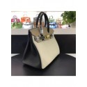 Hermes Shiny Alligator Crocodile Birkin 30cm Palladium Hardware Handstitched, Grey CK14 1C RS14352
