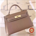 Hermes Etoupe Epsom Kelly Mini II 20cm Handmade Bags RS23465