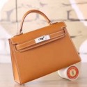 Hermes Orange Epsom Kelly Mini II 20cm Handmade Bags RS23460