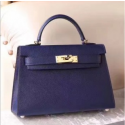 Hermes Sapphire Epsom Kelly Mini II 20cm Handmade Bags RS23464