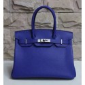 Imitation Hermes Birkin 25cm Lizard Skin Bag Silver Hardware Handstitched, Vert Emeraude 6Q RS14078