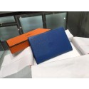 Knockoff Hermes Calvi Card Holder Case Handstitched Taurillon Clemence Calfskin, Blue de Malte RS01881