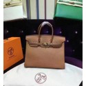 Replica Hermes Birkin 25cm Togo Calfskin Bag Handstitched Gold Hardware RS194212