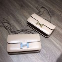 Replica Hermes Constance Elan 26cm Tedelakt Calfskin Leather Bag Handstitched Palladium/Gold Hardware, Argile 1F RS17599