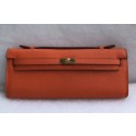 Replica Hermes Kelly 31cm Wallet Handstitched, Fuschia Brown 5J RS07575