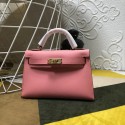 Replica Hermes Mini Kelly Gold Hardware Pink Bags RS23300