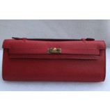 Cheap Hermes Kelly 31cm Wallet Handstitched, Fuschia Red 5J RS07576