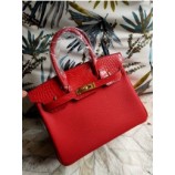 Copy Hermes Horseshoe Birkin 30cm Chevre Myzore Goatskin Bag Handstitched Palladium Hardware, Rose Tyrien E5/Anemone P9/Blue Aztec7M RS10274
