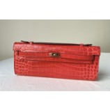 Hermes Kelly 31cm Wallet Handstitched, Fuschia Red 5J RS07580