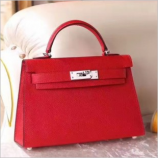 Hermes Red Epsom Kelly Mini II 20cm Handmade Bags RS23466
