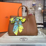 Knockoff Hermes Garden Party 30cm Togo Calfskin Leather Palladium Hardware High Quality, Gold RS03072