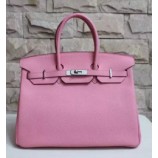 Knockoff Hermes Horseshoe Birkin 25cm Epsom Calfskin Bag Handstitched, Rose Confetti 1Q/Noir Black RS12833