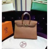 Replica Hermes Birkin 25cm Togo Calfskin Bag Handstitched Gold Hardware RS194212