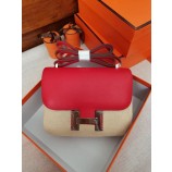 Replica Hermes Constance Elan 23cm Shiny Crocodile Skin Bag Handstitched Gold Hardware, Fuschia Pink 5J RS02619