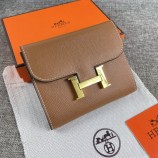 Replica Hermes Brown Gold Hardware Wallet RS22108