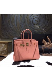 AAA Knockoff Hermes Birkin 30cm Taurillon Clemence Calfskin Bag Handstitched Gold Hardware, Rose The Laiton/Rose Tea 3L RS00515