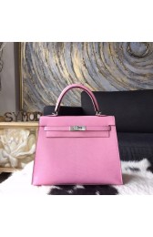 Best Hermes Birkin 25cm Lizard Skin Original Leather Bag Handstitched Palladium Hardware, Pink 5P RS12259