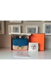 Best Imitation Hermes Constance 17cm Togo Calfskin Original Leather Hand Stitched R Stamp, Blue RS15297