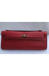 Cheap Hermes Kelly 31cm Wallet Handstitched, Fuschia Red 5J RS07576