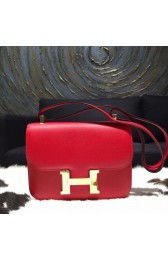 Fake Designer Hermes Constance 24cm Epsom Calfskin Original Leather Hand Stitched, Rouge Casaque Q5 RS05412