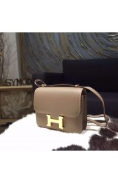 Fake Hermes Constance 18cm Epsom Calfskin Original Leather Handstitched Gold Hardware, Etoupe RS11491