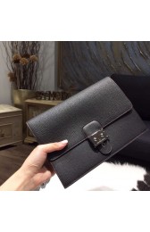 Hermes Bi-Color Jet Pochette Clutch Togo Calfskin Bag Palladium Hardware Handstitched, Noir/Chocolat CK47 Tonal Stitching RS11520