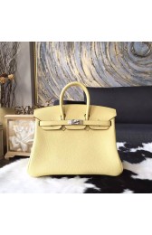Hermes Birkin 25cm/30cm Togo Calfskin Bag Handstitched Palladium Hardware, Jaune Poussin 1Z RS03991