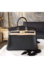 Hermes Birkin 30cm/35cm Togo Calfskin Bag Handstitched Gold Hardware, Noir CK89 RS04457