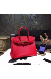 Hermes Birkin 30cm Epsom Calfskin Bag Handstitched Gold Hardware, Rouge Casaque Q5 RS00097