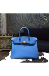 Hermes Birkin 30cm Taurillon Clemence Bag Handstitched, Mykonos 7Q RS04454