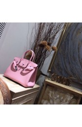 Hermes Birkin 30cm Taurillon Clemence Bag Handstitched Palladium Hardware, Rose Sakura 3Q RS19544