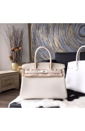 Hermes Birkin 30cm Togo Calfskin Bag Handstitched Palladium Hardware, Craie CC10 RS19787