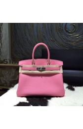 Hermes Birkin 30cm Togo Calfskin Bag Handstitched Palladium Hardware, Pink 5P RS19015
