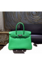 Hermes Birkin 30cm Veau Crispe Togo Calfskin Bag Handstitched Palladium Hardware, Bambou CK1K RS09090