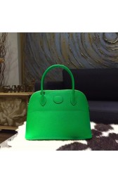 Hermes Bolide 27cm Epsom Calfskin Leather Bag Palladium Hardware Handstitched, Bambou 1K RS06005