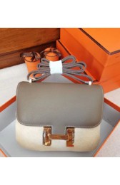 Hermes Constance 23cm Epsom Calfskin Original Leather Handstitched Palladium Hardware, Grey CK93 RS034222