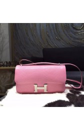 Hermes Constance Elan 26cm Lizard Skin Palladium Hardware Handstitched, Pink 5P RS20276