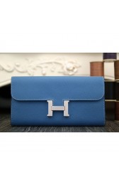 Hermes Constance Wallet In Jean Blue Epsom Leather RS05867