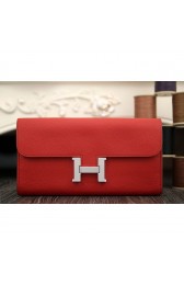 Hermes Constance Wallet In Red Epsom Leather RS17663